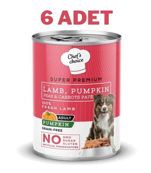 Chefs Choice Lamb Pumpkin Kuzulu Balkabaklı Pate Köpek Konservesi 6x400gr
