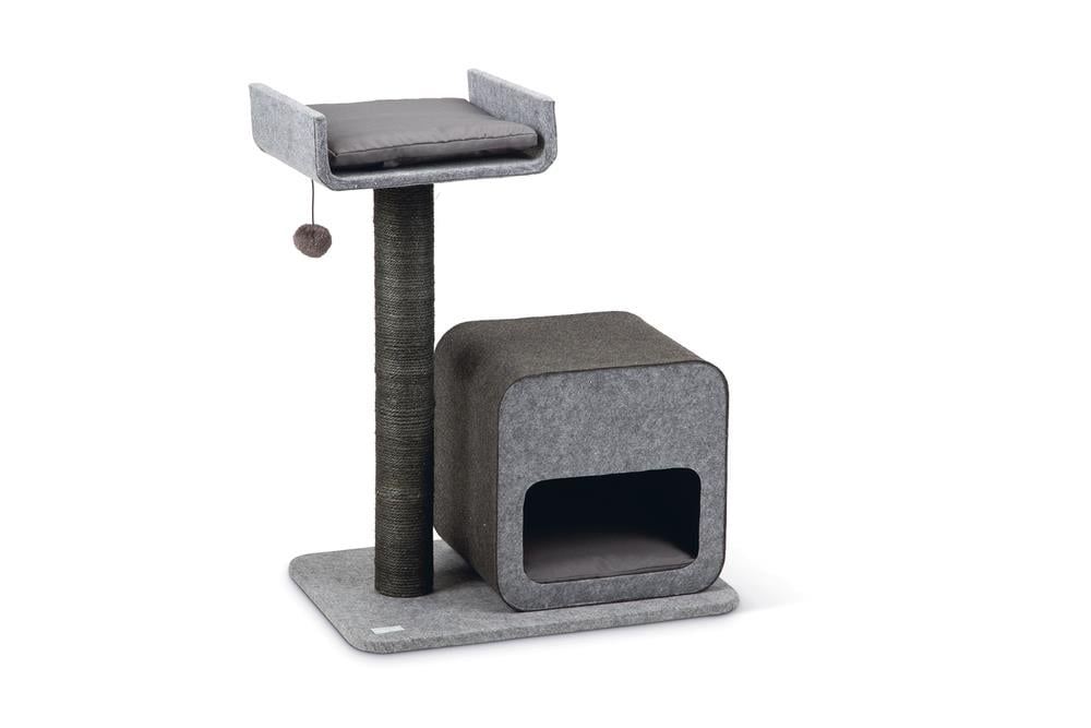 Karlıe Kedi Tırmalama+ev Flavıe Gri 60x40x77cm