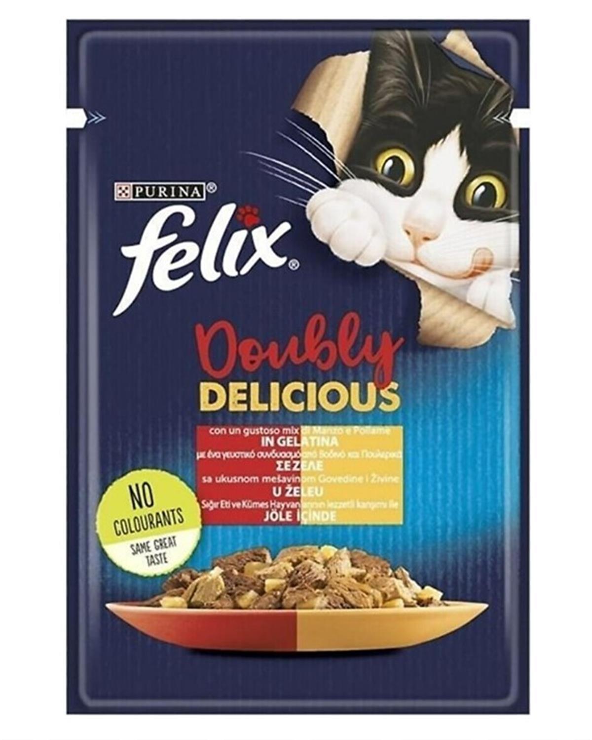 Felix Çifte Lezzet Etli Ve Kanatlı Kedi Konservesi 85 Gr