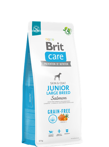 Brit Care Deri Ve Tüy Hassasiyeti Olan Büyük Irk Genç Köpekler İçin, Tahılsız, Somonlu Kuru Mama 12 kg
