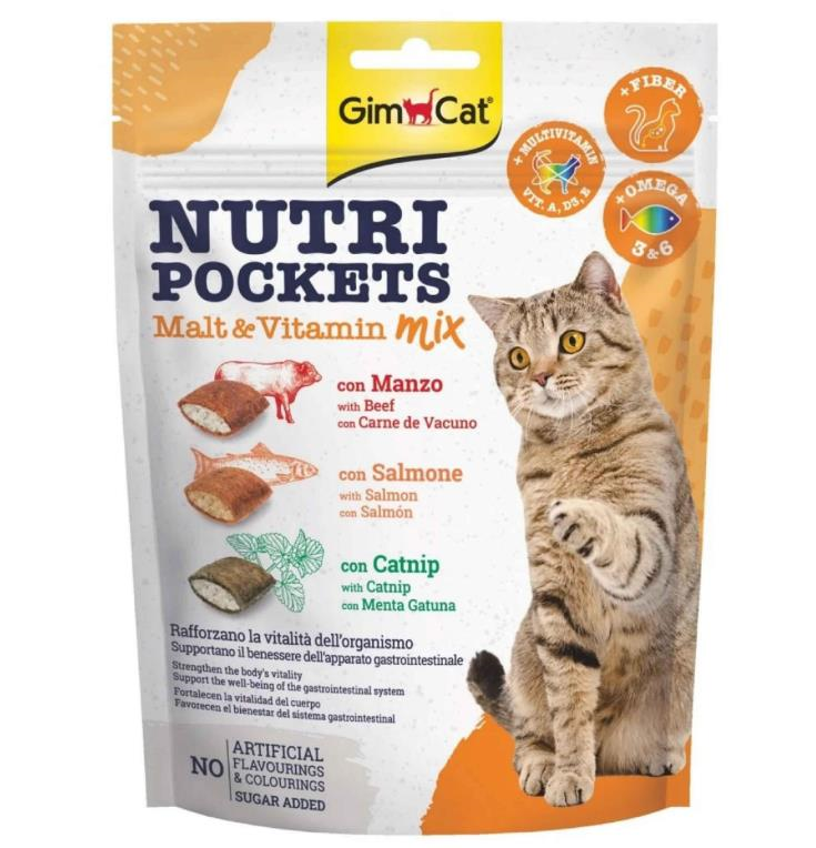 Gimcat Nutripockets Malt Ve Multivitamin Kedi Ödülü 150Gr