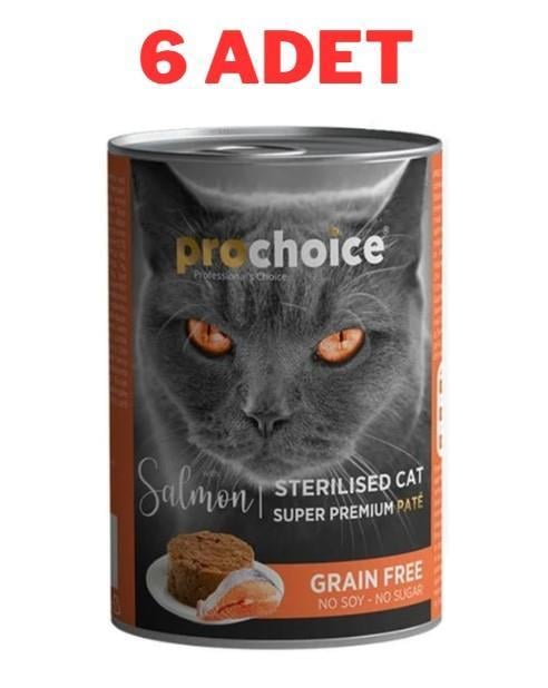 ProChoice Adult Cat Sterilised Salmon Pate Kedi Konservesi 6x400 gr