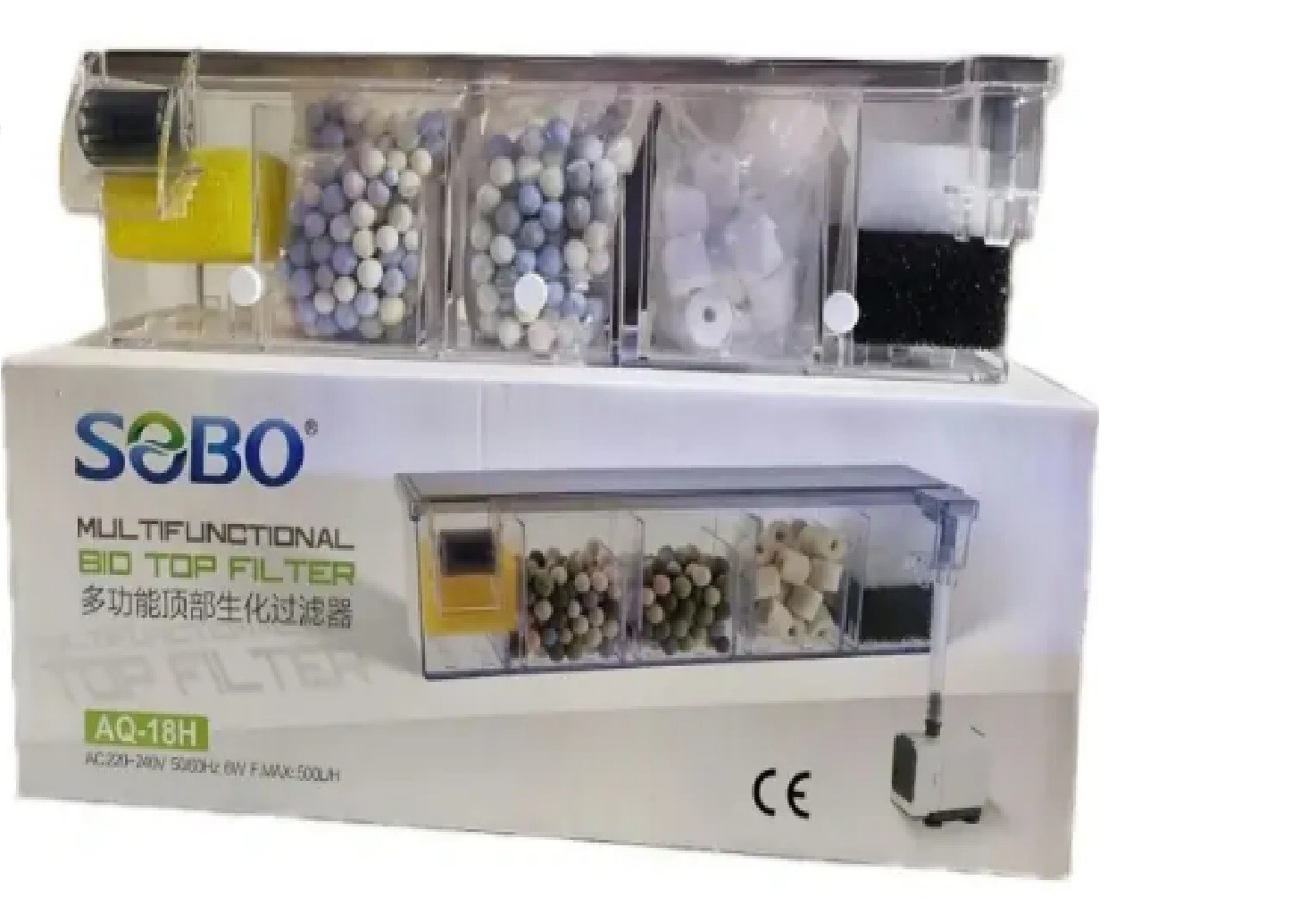 Sobo Biyolojik Üst Filtre 6w 500 Lh 5 Bölme