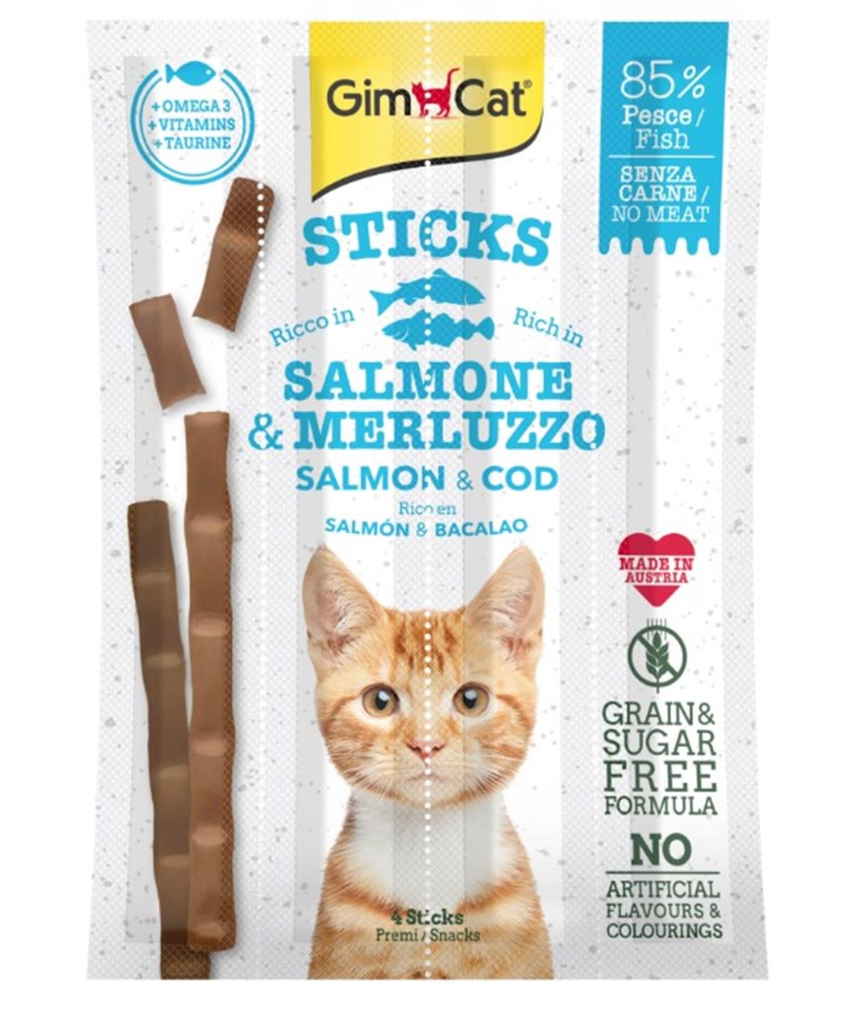 Gimcat Stick Somon Morina Kedi Ödül Çubukları 4 lü 20 Gr