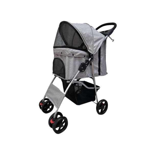 EuroDog Katlanabilir Köpek Arabası Gri 80,5x40,5x101 cm