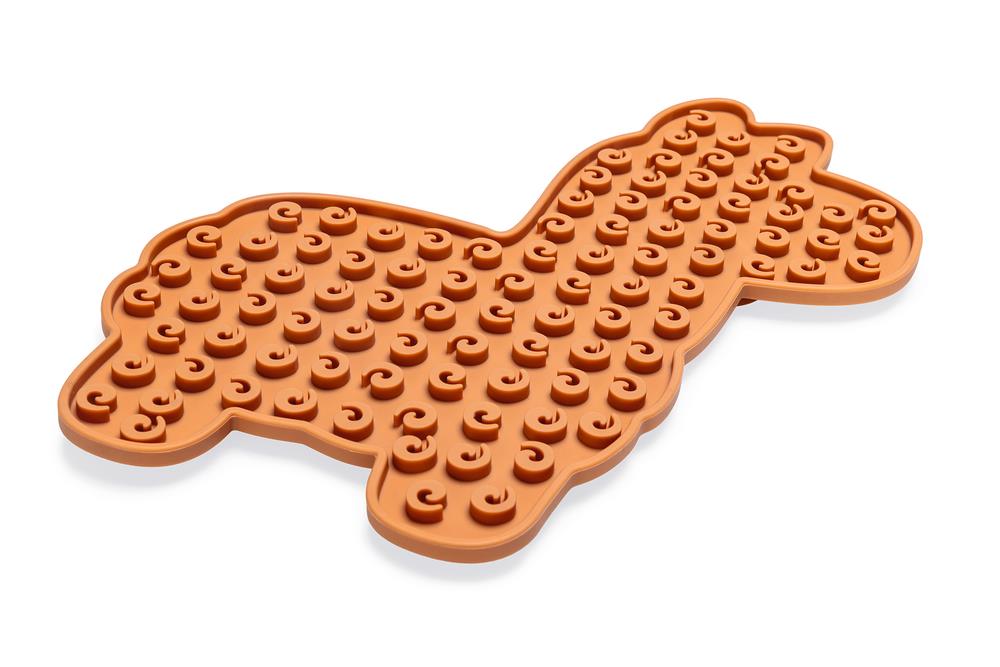 Beeztees Yavru Köpek Mama Yeme Oyuncağı, Lama Şeklinde, Silikon, Kahverengi, 25x22cm