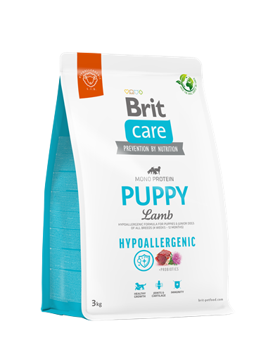 Brit Care Yavru Köpekler İçin Tek Proteinli, Hipoalerjenik, Kuzu Etli Kuru Mama 3 kg
