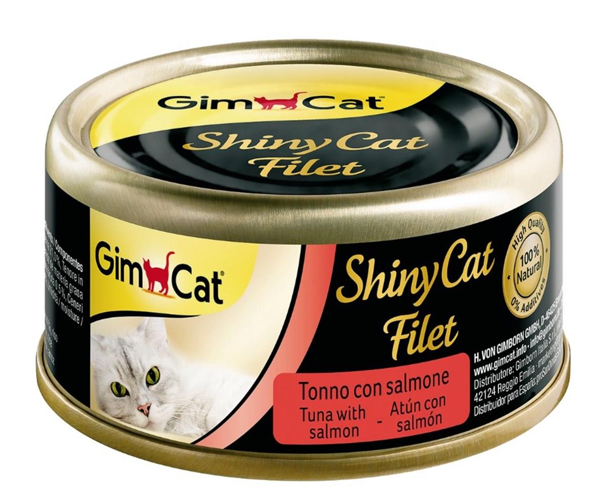 Gimcat Shinycat Tuna Balıklı Somonlu Kedi Konsevesi 70 Gr