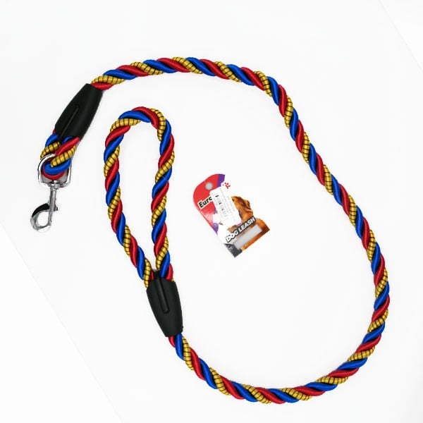 EuroDog Köpek Uzatma 14 mm x 120cm Sarı Krmz. Mavi