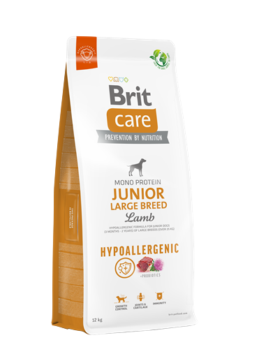 Brit Care Büyük Irk Genç Köpekler İçin, Tek Proteinli, Hipoalerjenik, Kuzu Etli Kuru Mama 12 kg