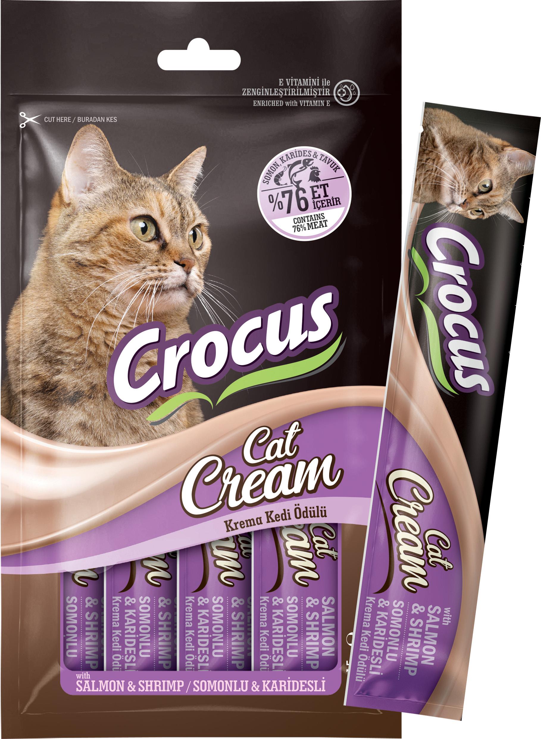 Crocus Somonlu Ve Karidesli Krema Kedi Ödülü 4x15g