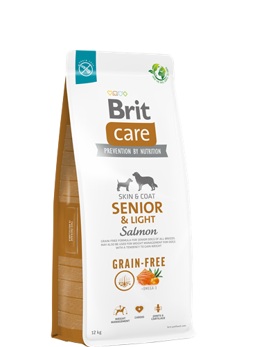Brit Care Kilo Kontrolü Ve Deri - Tüy Hassasiyeti Olan Yaşlı Köpekler İçin, Tahılsız, Somonlu Kuru Mama 12 kg