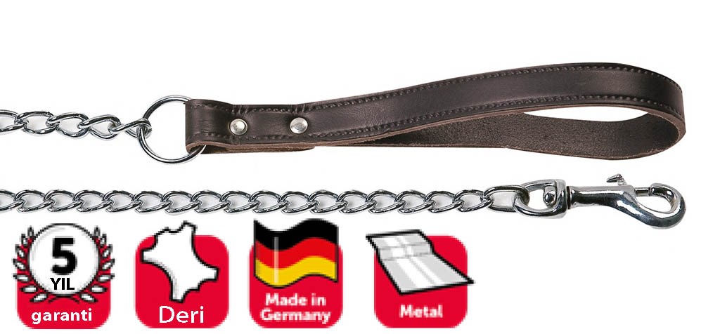 Karlıe Deri Saplı Zincir Uzatma 100cm-3mm K.rengi