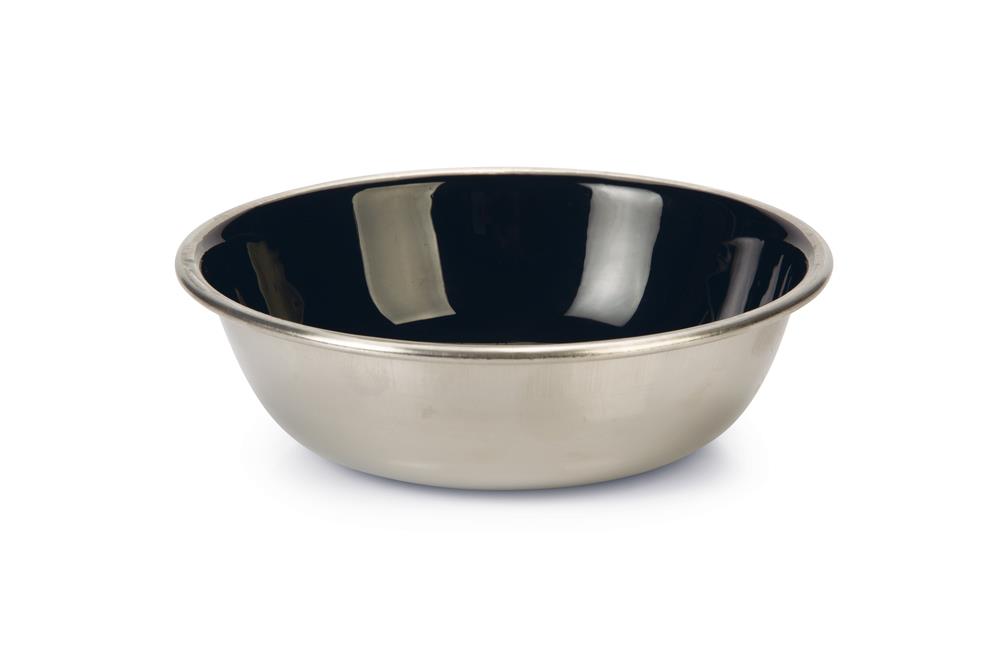 Beeztees Kedi Mama Su Kabı, Paslanmaz Çelik, Siyah, 13cm, 350ml