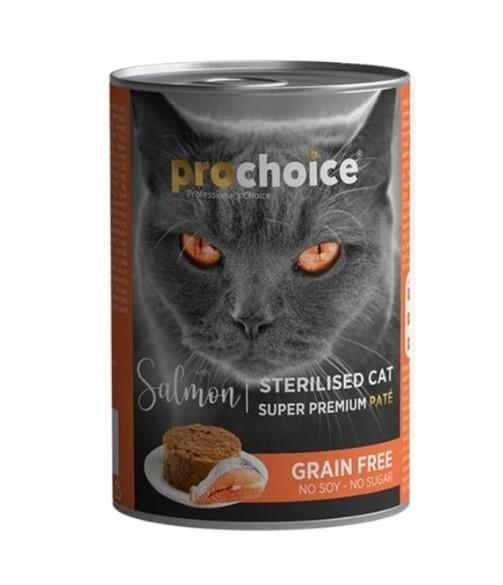 ProChoice Adult Cat Sterilised Salmon Pate Kedi Konservesi 400 gr