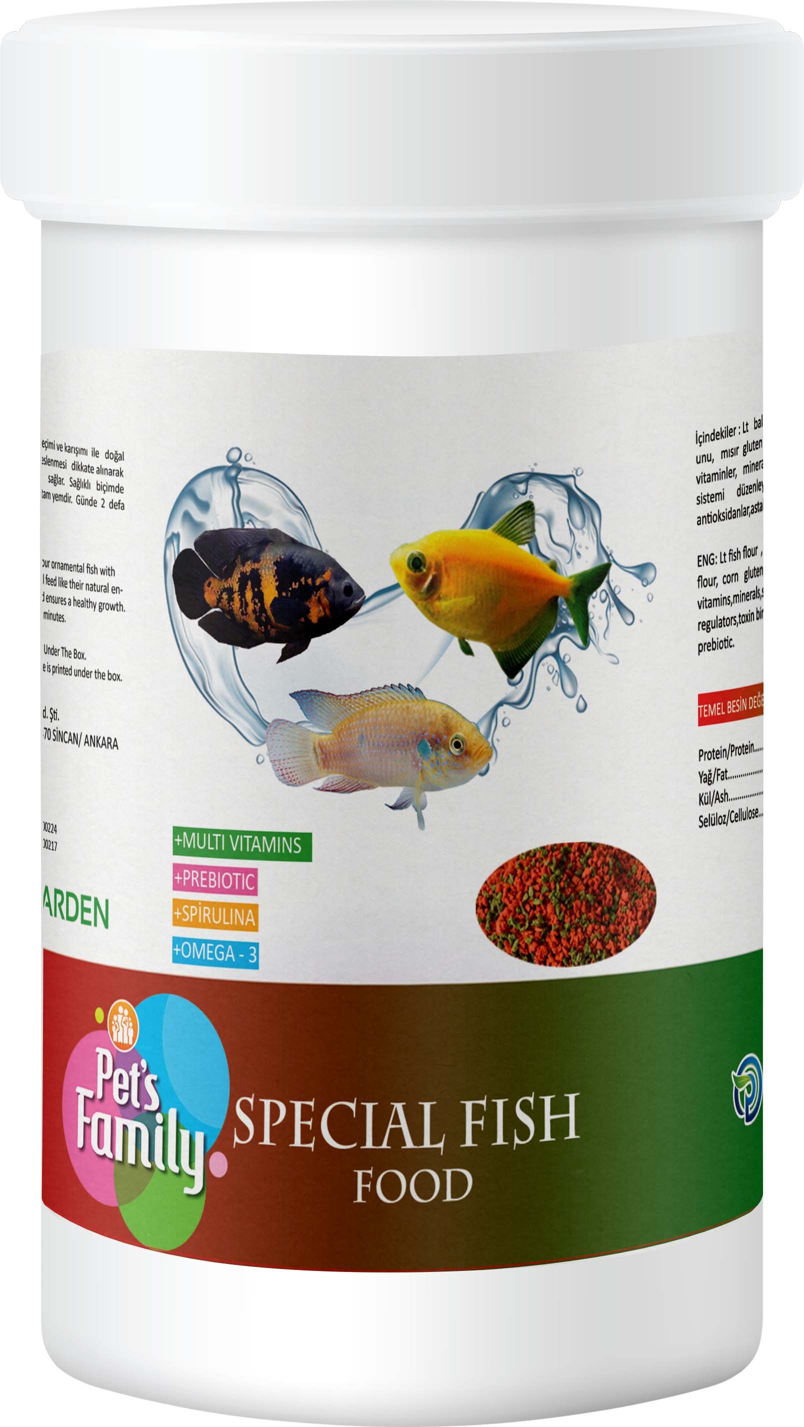 Pets Family Specıal Fısh Food 250ml/100g