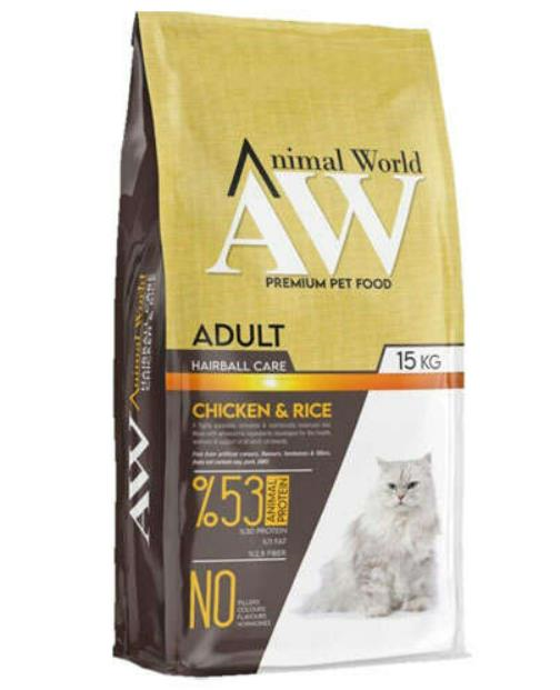Animal World Cat Tavuklu Pirinçli Yetişkin Kedi Maması 15 kg