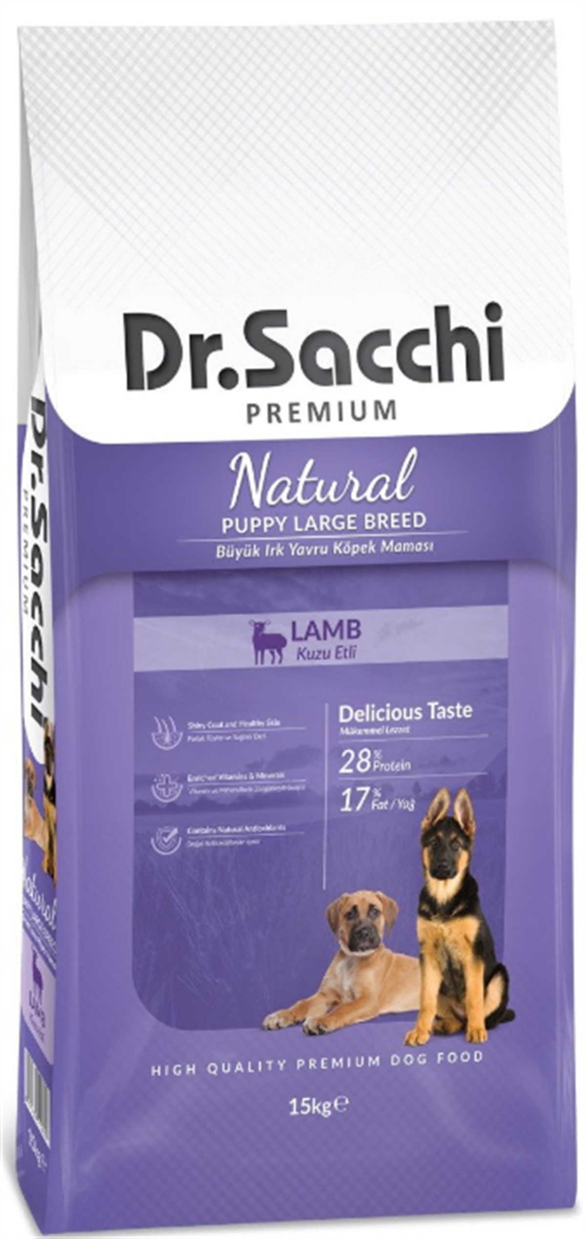 Dr.Sacchi Puppy Large Lamb Büyük Irk Yavru Köpek Maması 15 Kg