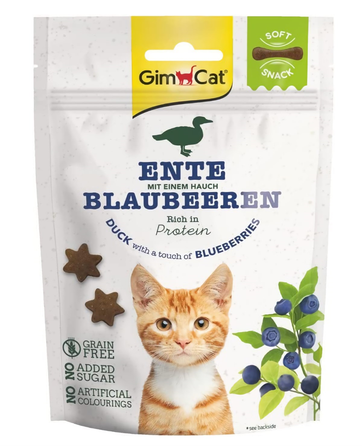 Gimcat Soft Snacks Duck & Blueberry Tahılsız Kedi Ödülü 60 Gr
