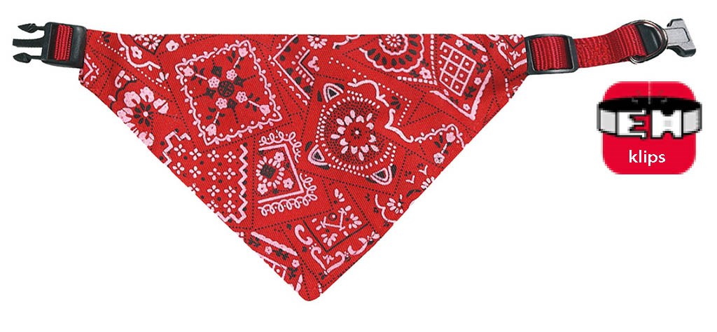 Karlıe Bandanalı Tasma 25-40cm Kırmızı