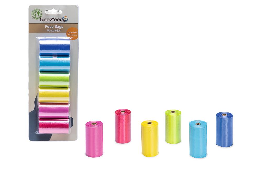 Beeztees Köpek Dışkı Toplama Poşeti, Çeşitli Renklerde, 6x20Adet