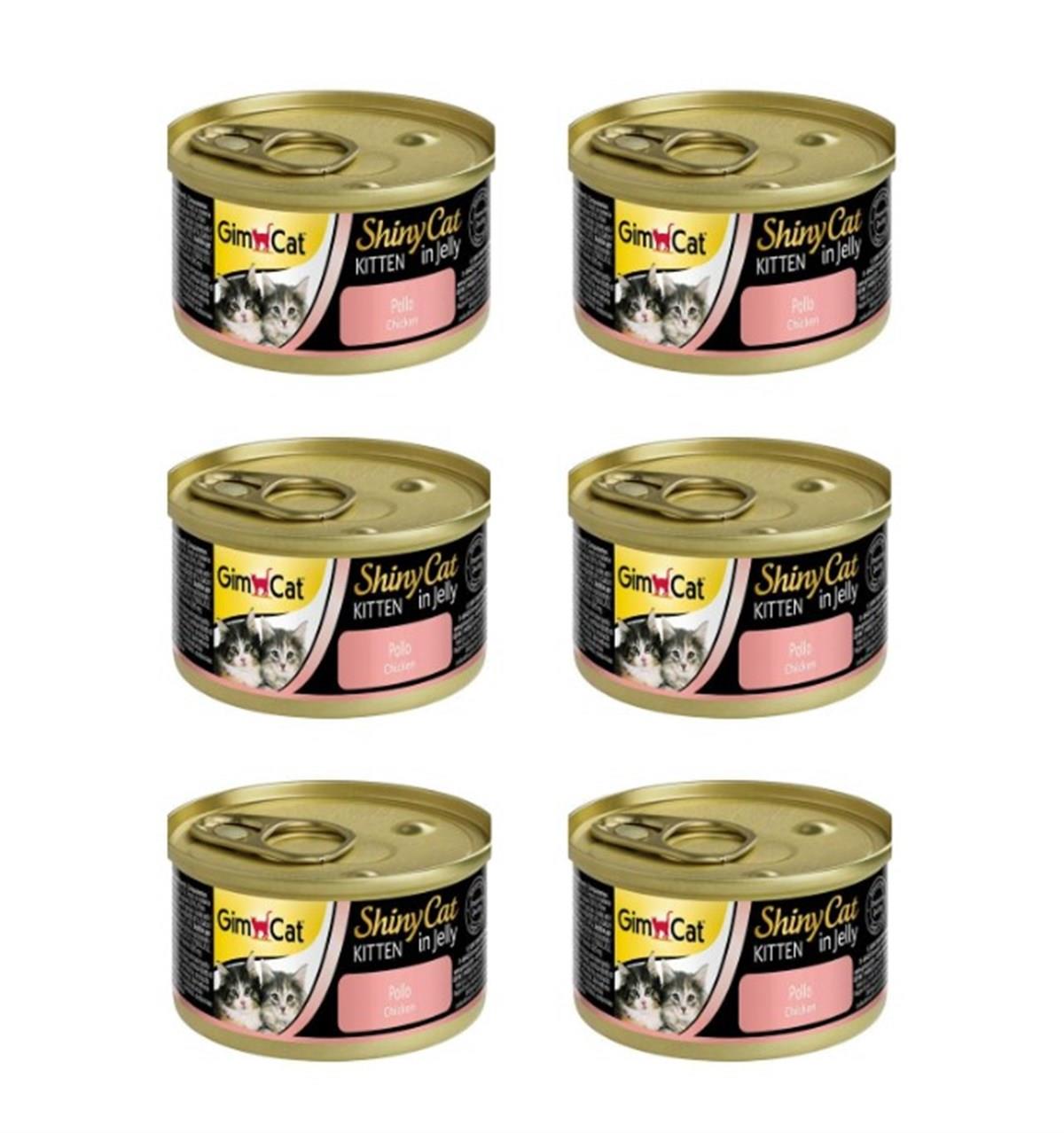 Gimcat Shinycat Tavuk Etli Yavru Kedi Konsevesi 6x70 Gr