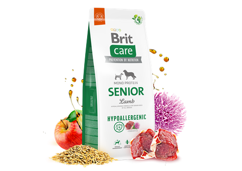 Brit Care Yaşlı Köpekler İçin, Tek Proteinli, Hipoalerjenik, Kuzu Etli Kuru Mama 12 kg