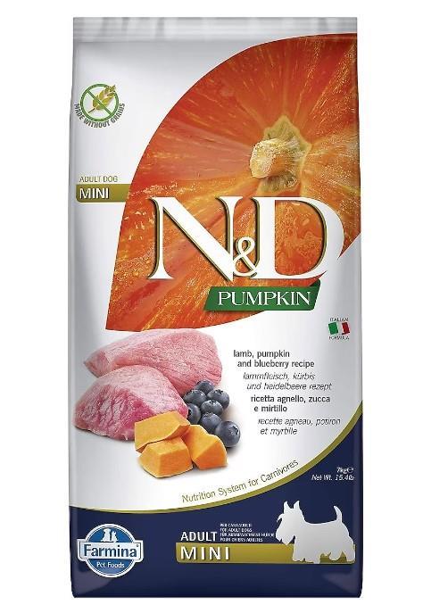 N&D Balkabaklı Kuzu Etli Tahılsız Küçük Irk Köpek Maması 7 Kg