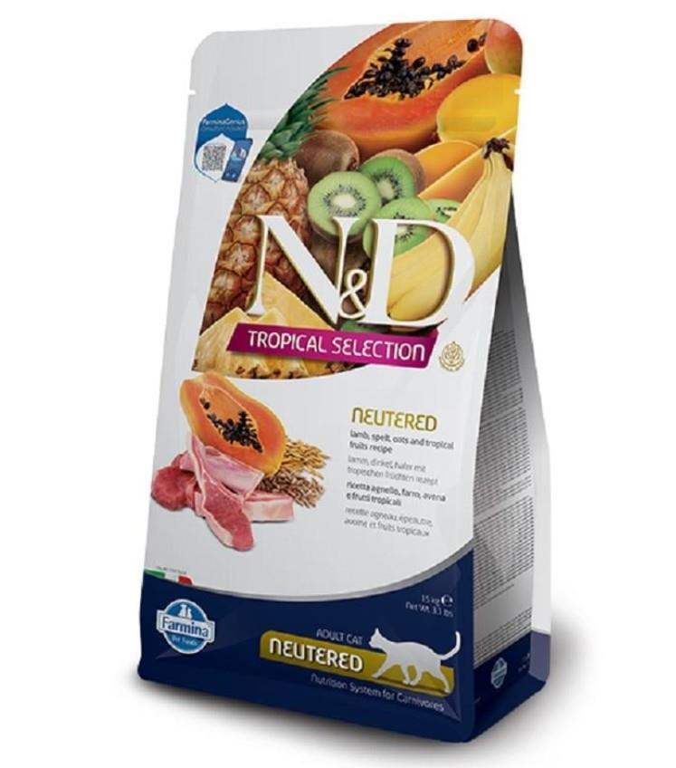 N&D Tropical Selection Sterilised Kuzu Etli Kısırlaştırılmış Kedi Maması 1.5 Kg
