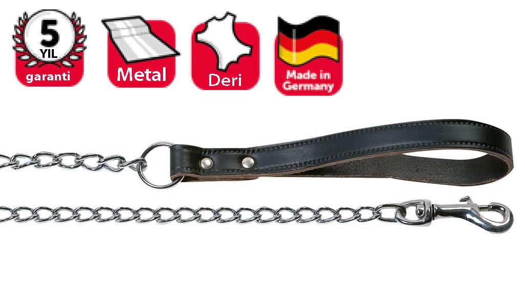 Karlıe Deri Saplı Zincir Uzatma 100cm/3mm Siyah