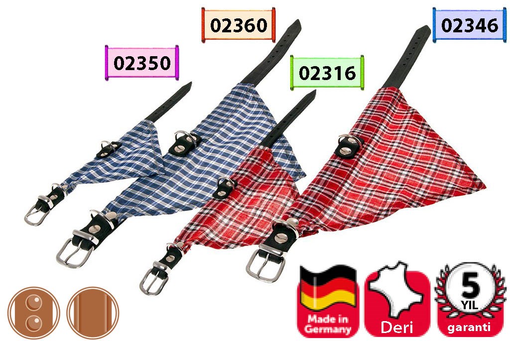 Karlıe Deri Bandanalı Boyun Tasma 57cm Kırmızı