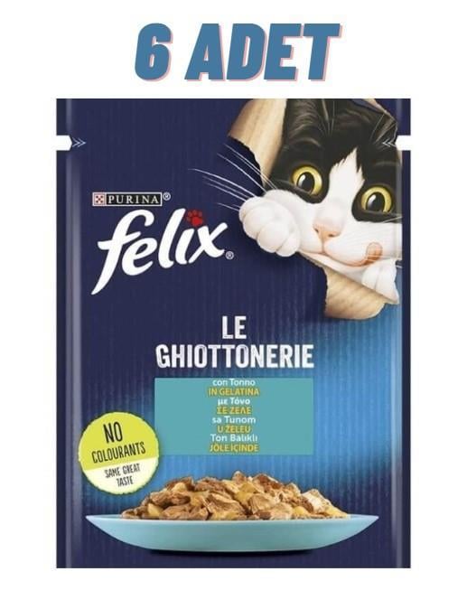 Felix Ton Balıklı Yetişkin Kedi Konservesi Pouch 6x85 Gr