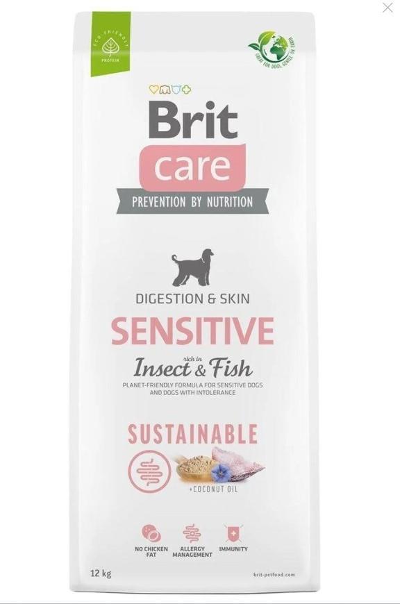 Brit Care Sensitive Digeston&Skin Balıklı Larva Proteinli Yetişkin Köpek Maması 12kg