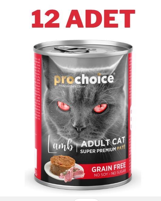 ProChoice Adult Cat Lamb Pate Kuzulu Kedi Konservesi 12x400 gr