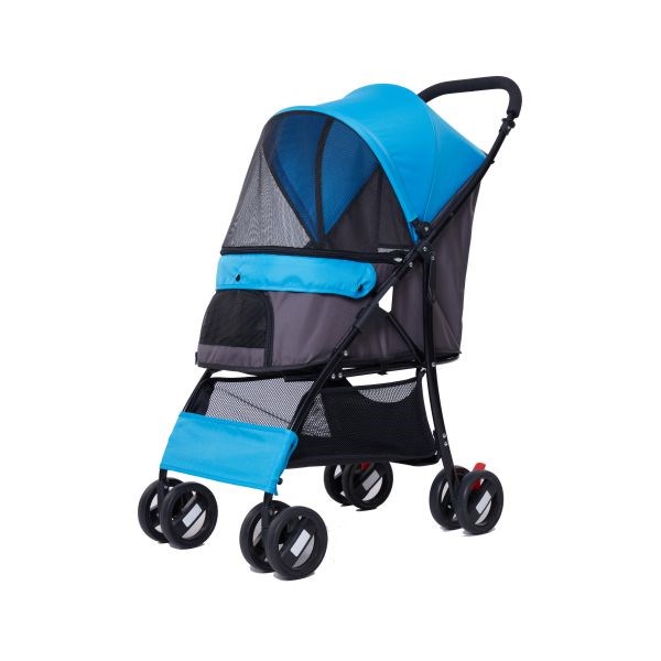 EuroDog Katlanabilir Köpek Arabası Mavi 67x47x98 cm