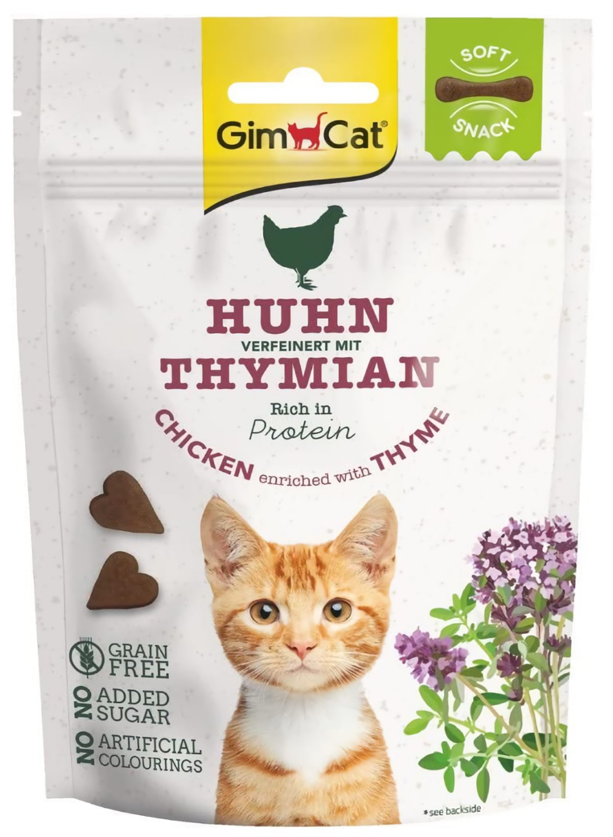 Gimcat Soft Snacks Chicken & Thyme Tahılsız Kedi Ödülü 60 Gr