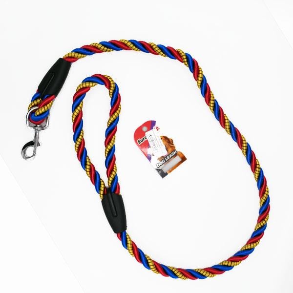 EuroDog Köpek Uzatma 14 mm x 120cm Sarı Krmz. Mavi
