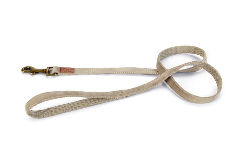 Beeztees DBL Köpek Gezdirme Kayışı, Velura, Gri, 120cm, 20mm