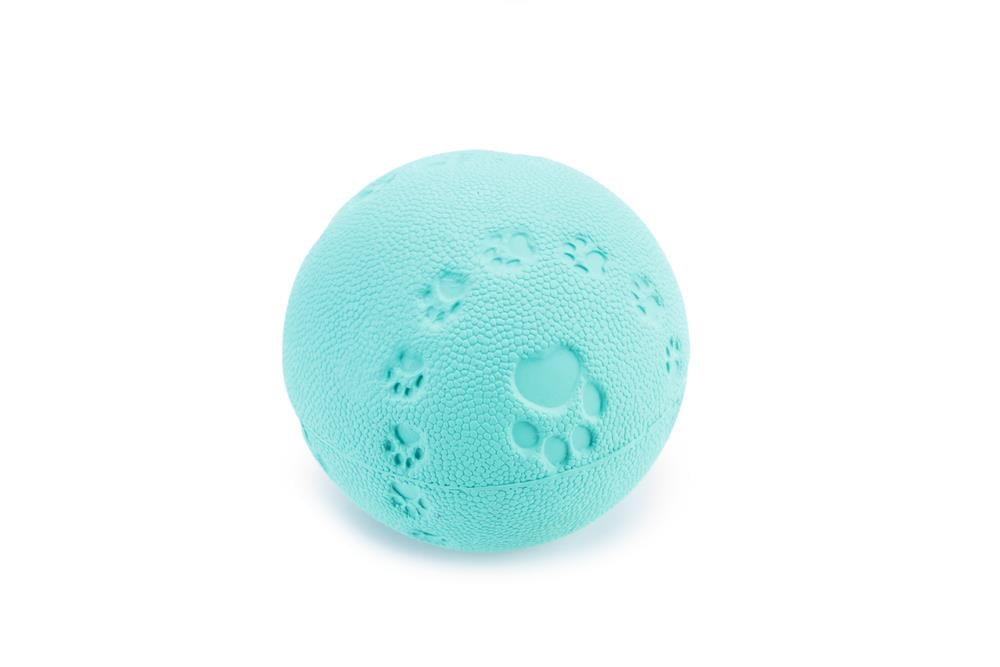 Beeztees Köpek Oyuncağı, Sesli, Top, Kauçuk, Turkuaz, 7,5cm