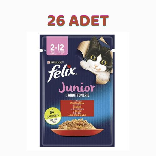 Felix Junior Sığır Etli Yavru Kedi Pouch 26x85 Gr