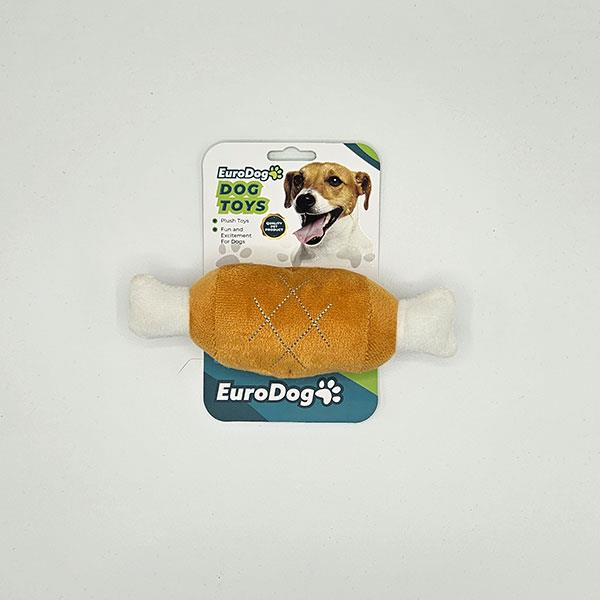 EuroDog Peluş Etli Kemik Köpek Oyuncağı 19x6 Cm
