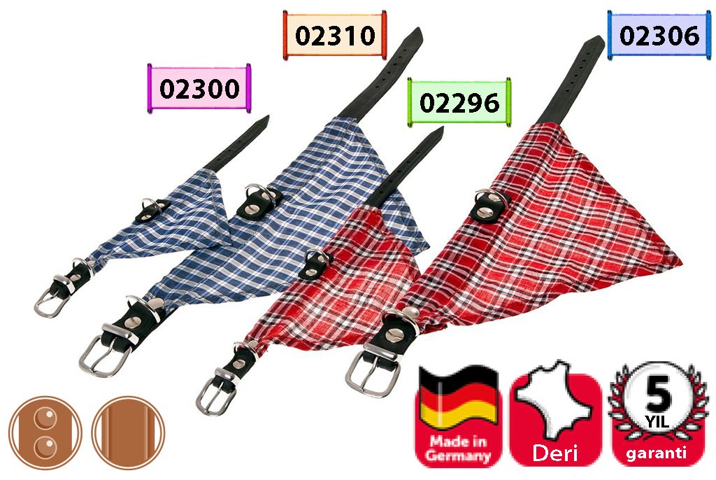 Karlıe Deri Bandanalı Boyun Tasma 47cm Kırmızı