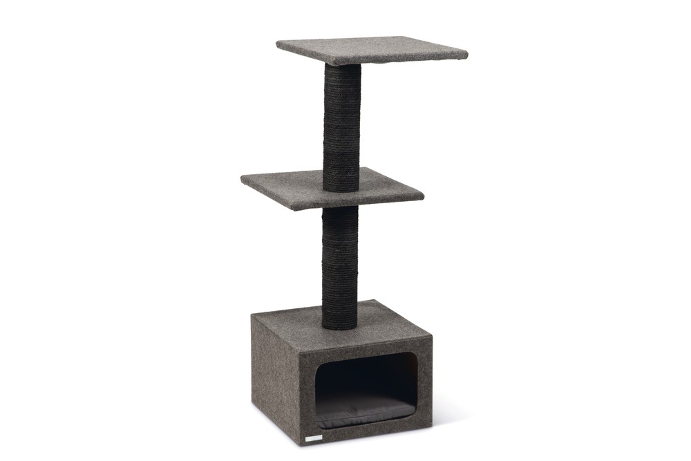 Karlıe Kedi Tırmalama+ev Dora Gri 38x38x91cm