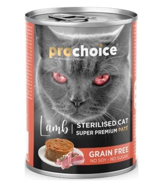 ProChoice Adult Cat Sterilised Lamb Pate Kedi Konservesi 400 gr