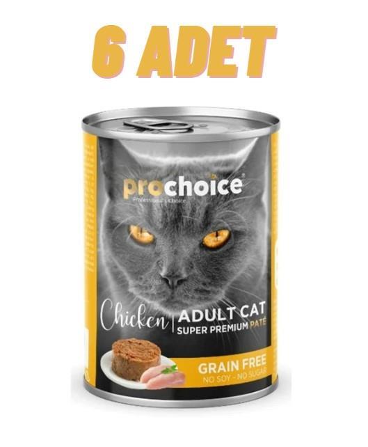 ProChoice Adult Cat Chicken Pate Kedi Konservesi 6x400 gr