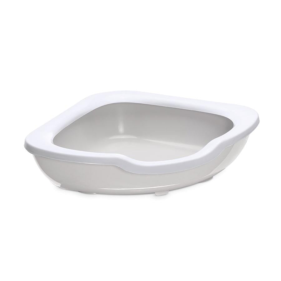 Imac Fred Açık Köşe Kedi Tuvaleti Bej/beyaz 51x51x15,5cm