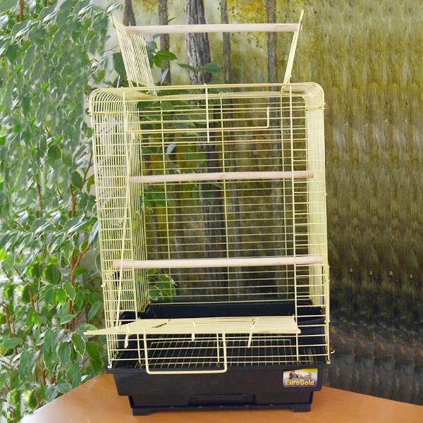EuroGold Papağan Kafesi Açılır Çatılı Pirinç (40,5x40,5x59,5)