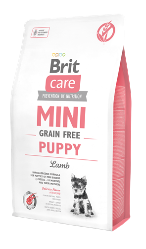 Brit Care Mini Irk Yavru Köpekler İçin, Tahılsız, Hipoalerjenik Kuzu Etli Kuru Mama 2 kg