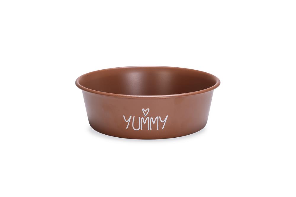 Beeztees Yavru Köpek Mama Su Kabı, Paslanmaz Çelik, Kaymaz Taban, Kiremit, 16cm, 940ml