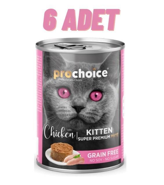 ProChoice Kitten Cat Tavuklu Pate Yavru Kedi Konservesi 6x400 gr